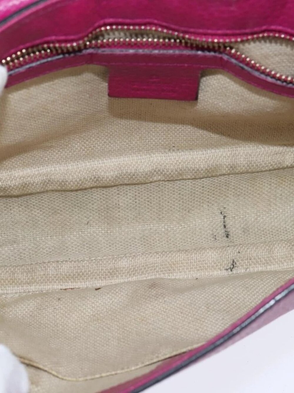 GUCCI Chain Soho Shoulder Bag Leather Pink Gold 336752 Auth - Picture 14 of 16